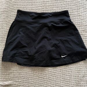 Nike Black Performance Tennis Skort with White Swoosh